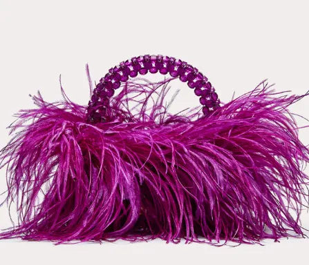 Kolorful Ostrich Feather Designer Bagz