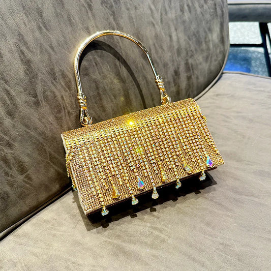 Elegant Silver or Gold Designer Handbag