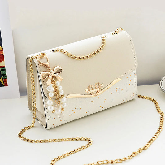 Kolorful Elegant Bagz with Pendants Chain Straps