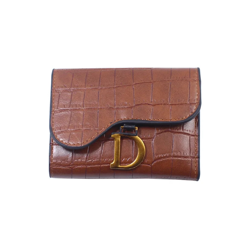 Kolorful Letter D Alligator Pattern Design Wallet