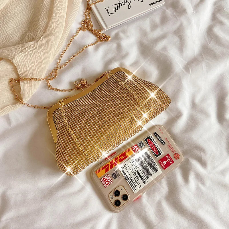 Gold or Black or Silver Kolorful Elegant Shiny Purse